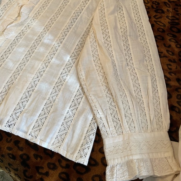J. Jill Ivory Lace Detail Blouse - Picture 3 of 5